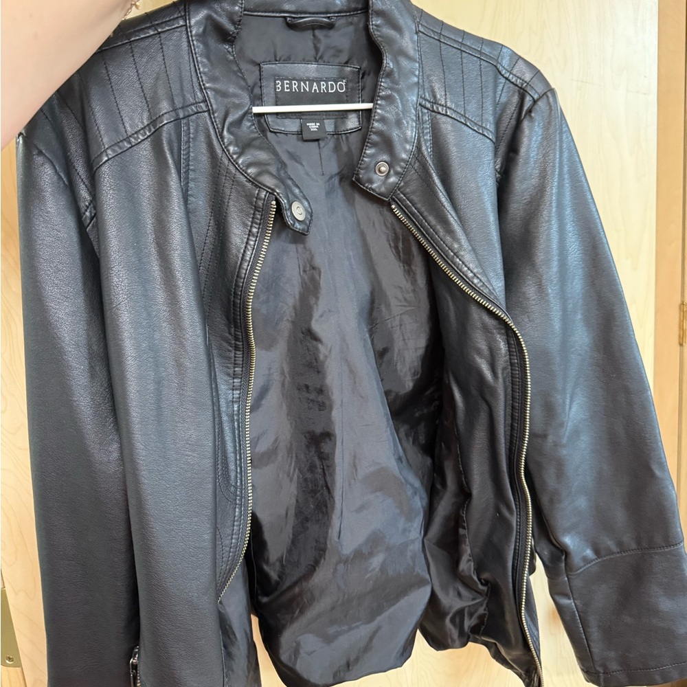 Bernardo Women's Black Faux Leather Jacket